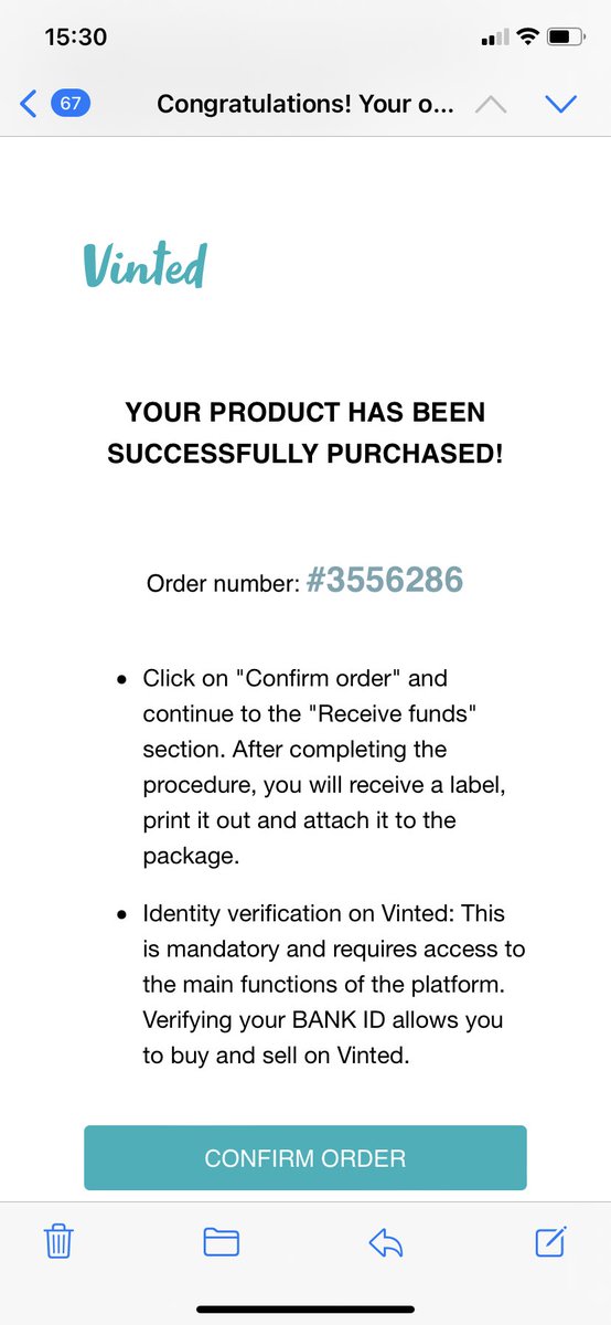 HelenJSlater's tweet photo. @vinted I got this email yesterday and was super happy thinking my listing had sold only to find it was a fraud. They stole hundreds from me and attempted to steal thousands that I just do not have. https://t.co/J4nIWGRIUY