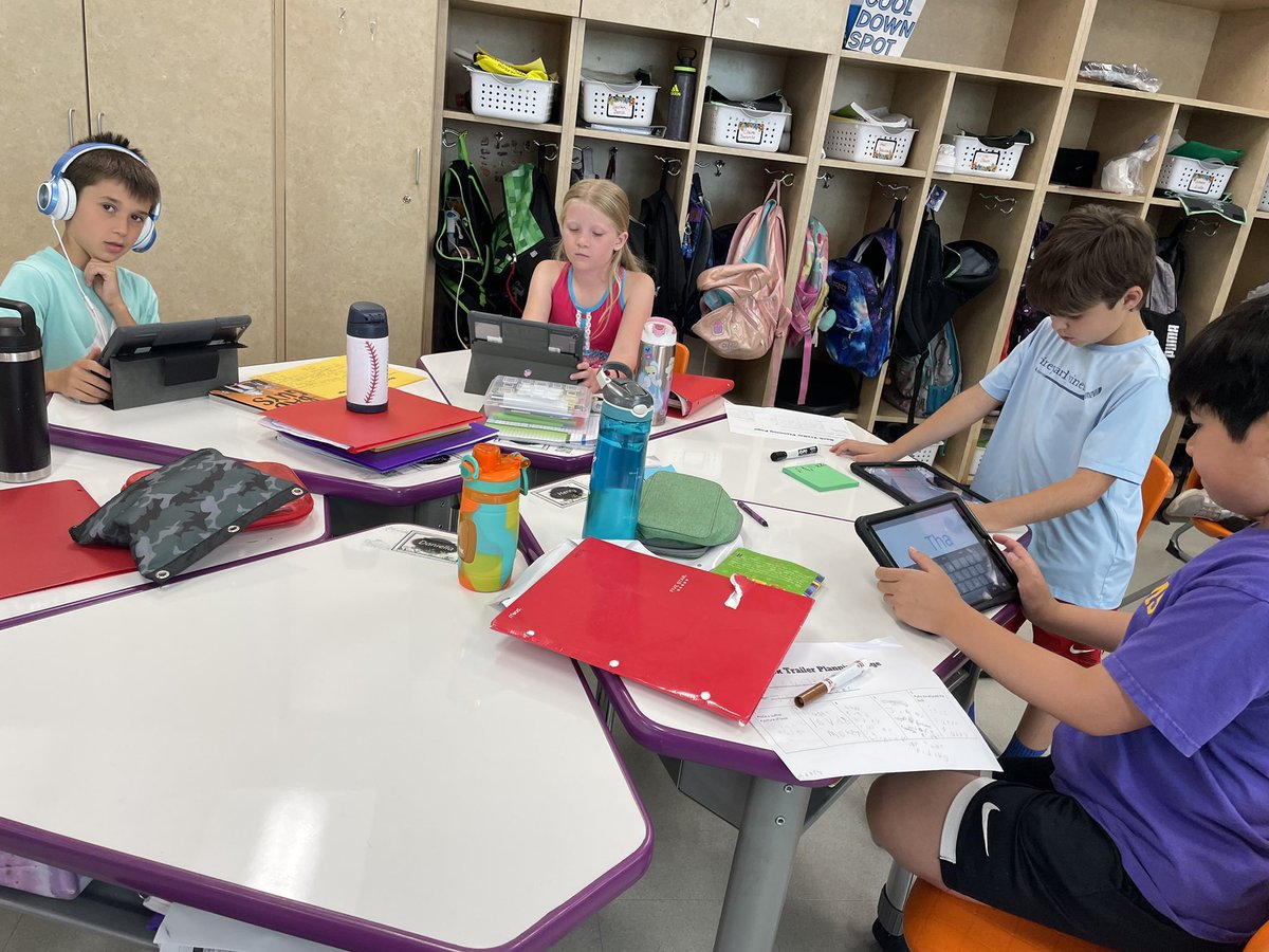 Making book trailers on Clips to help each other make summer reading lists! #cherokeeinspires