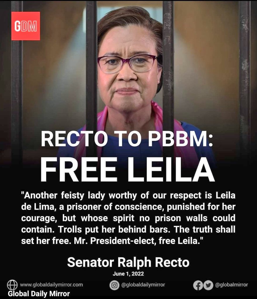 KimIndar's tweet photo. Bkt, si BBM ba ang judge na nagtitry sa cases si Leila? https://t.co/jq3BD7518a