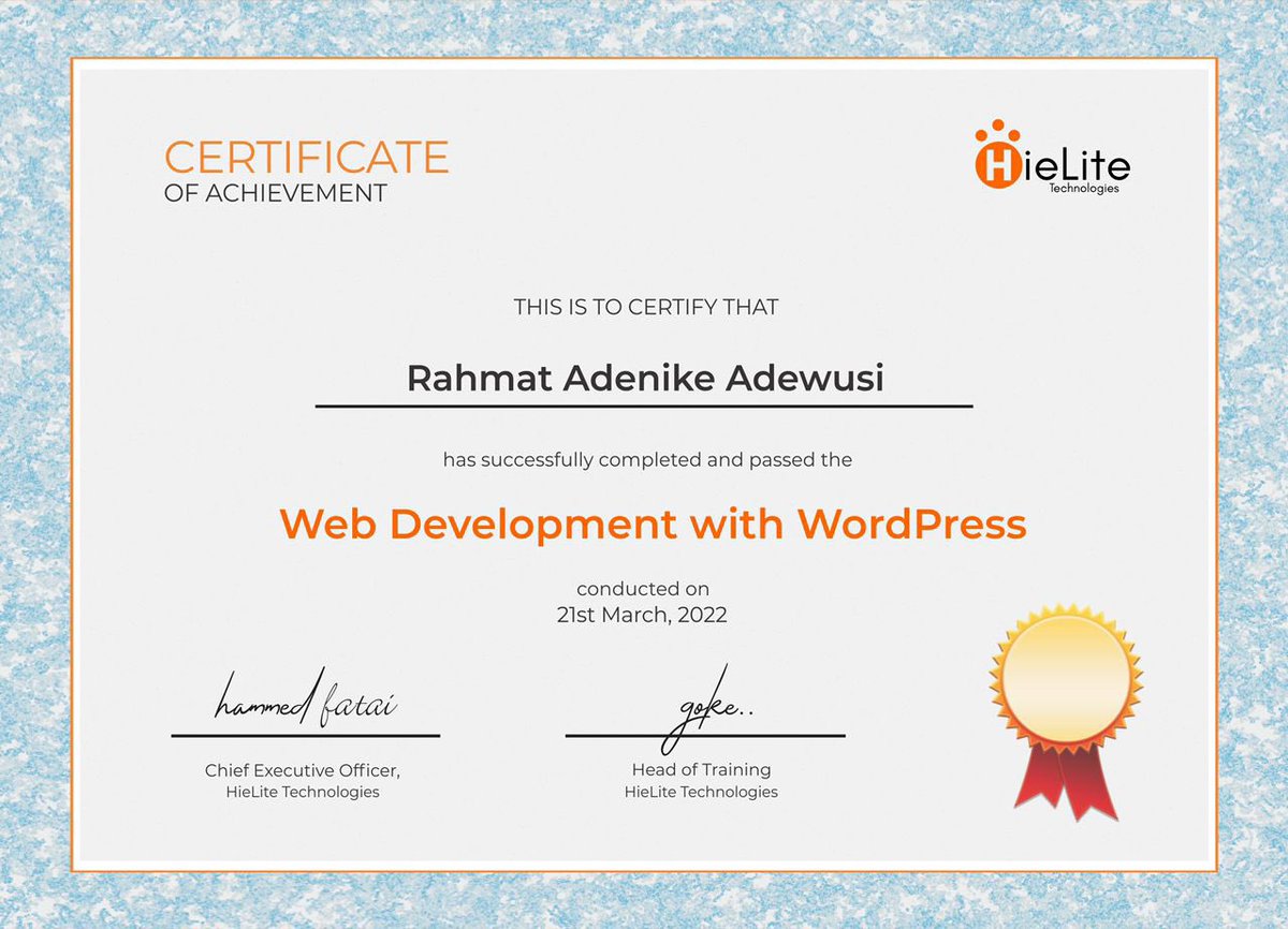 RahmatAdewusi1's tweet photo. Dedication is the key into success,one of the blessings Alhamdulilahi.All thanks to @hielite_tech @fashthetechguy and my personal person @laposhstylez a instructor who multivate me. https://t.co/0WcTpM6pZb