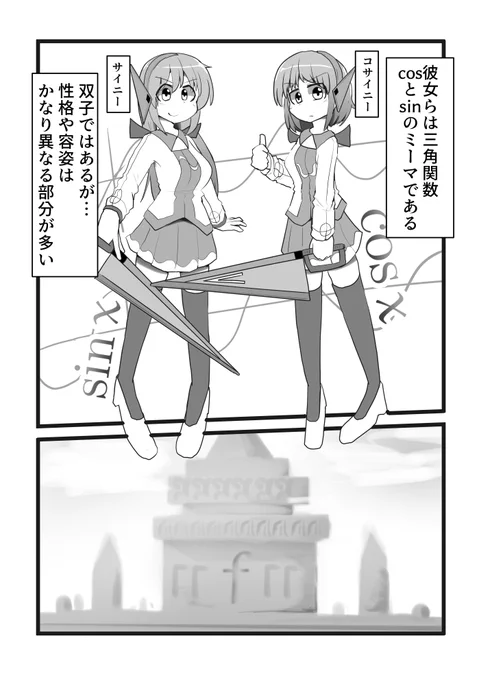 三角関数の擬人化マンガ① 