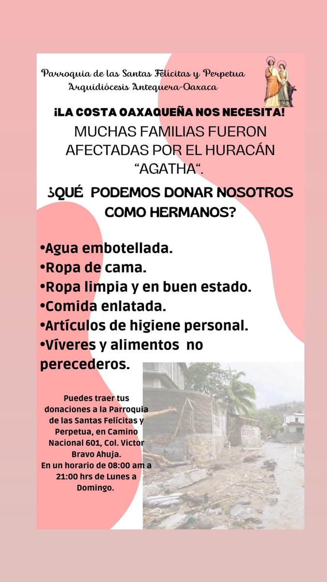 oaxacaes's tweet photo. Centros de acopio en #Oaxaca para comunidades afectadas por el huracán #Agatha … https://t.co/mDtuGj64WQ