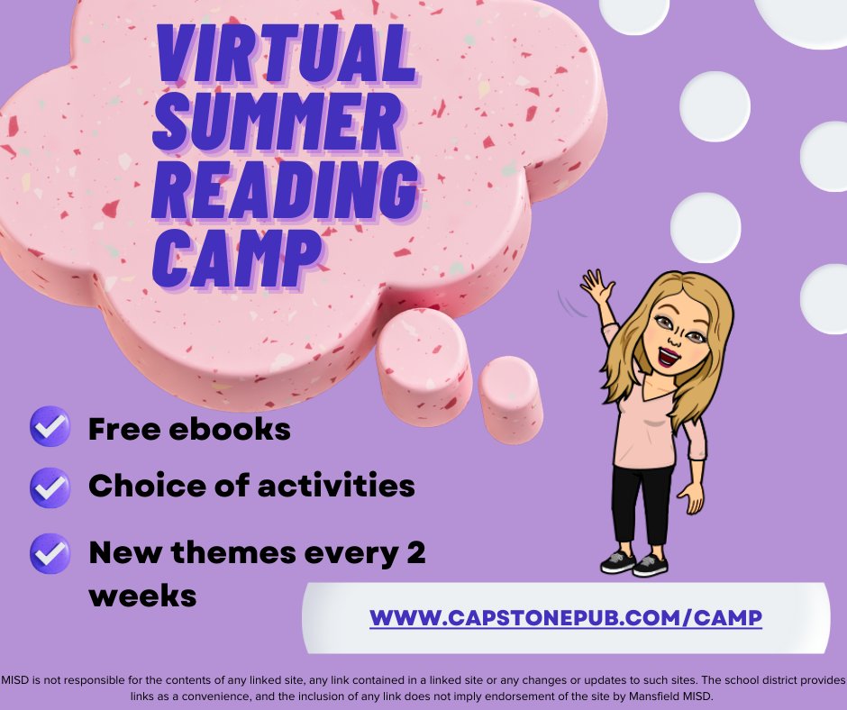 APonderLibrary's tweet image. Have fun this summer.  Visit the Summer Virtual Reading Camp. #MISDLibLove