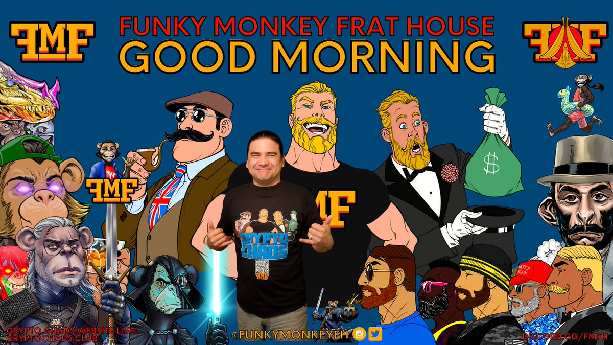 World_of_Pangea's tweet photo. GM from the #FunkyMonkeyFratHouse! 
Home of the #FMFH Togas, #GreekLife, #PirateParade (after #CryptoChads), the #FMSpaceForce, the #LaunchChads, the #FMGenesisCustoms, &amp; very soon... the #CryptoChads!

#NFTsUHodl drawn by 30yr Marvel/DC Artist/Writer @FratMonkey! https://t.co/vvqVnjMh7p