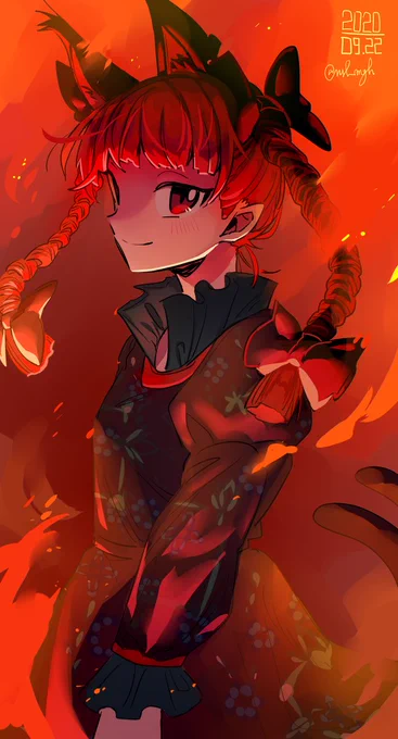 結構前の色塗りが気に入っているイラストです。みんな地霊殿キャラだ。。。 