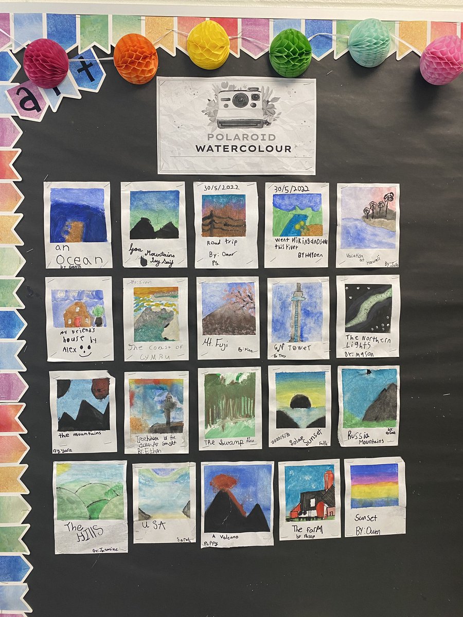 Capturing moments in time. We loved using water colour paper and paint for this special Polaroid art activity <a href="/JWBoichPS/">J.W. Boich P. S.</a>