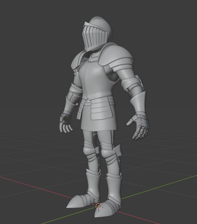 Making progress on main character. About to start texturing :)) 

#gamedev #indiegame #indiegame #characterdesign #characterart #knight #medieval #RPG #blender