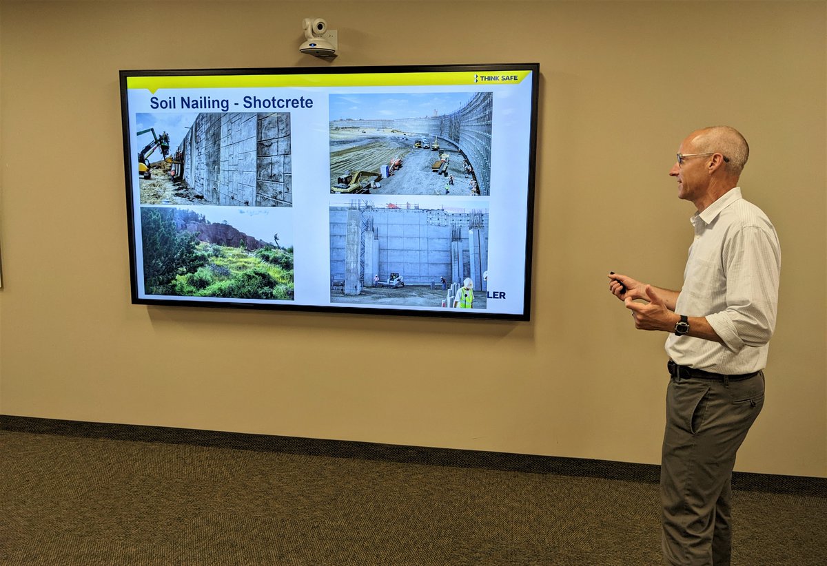 Keller_NA's tweet photo. At Keller, we never stop learning! Yesterday, our corporate office had the chance to listen to Tanner Blackburn, Vice President of Engineering for Keller North America, present on #earthretention during a lunch and learn session. #KellerExcellence https://t.co/KBcU77HZZW