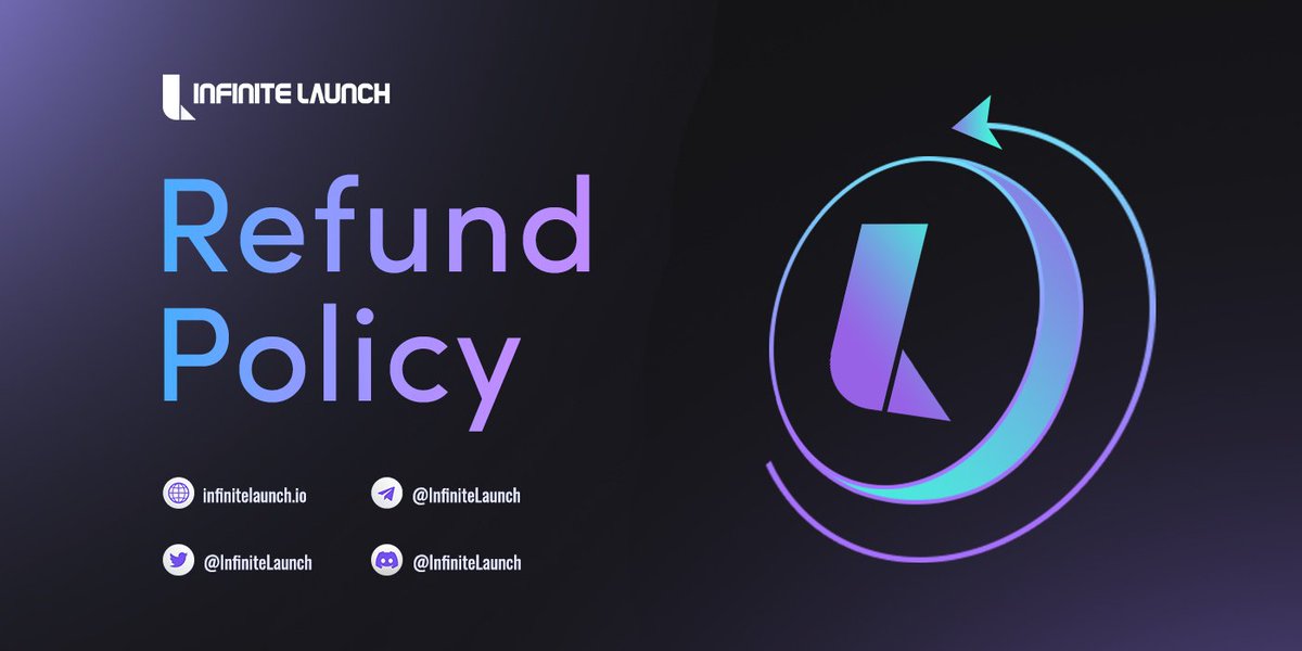Infinite Launch (@infinitelaunch) on Twitter photo #IDO REFUND POLICY
First of all, thank you for all the feedback from our investors to help #IFL become better every day
After long time of discussion and consideration, <a href="/InfiniteLaunch/">Infinite Launch</a> has come up with Refund Policy for IDOs on our platform
👉Learn more
infinitelaunch.medium.com/official-annou… #IDO REFUND POLICY
First of all, thank you for all the feedback from our investors to help #IFL become better every day
After long time of discussion and consideration, <a href="/InfiniteLaunch/">Infinite Launch</a> has come up with Refund Policy for IDOs on our platform
👉Learn more
infinitelaunch.medium.com/official-annou…