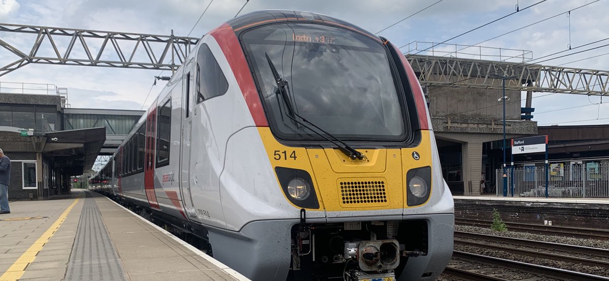 PlatformEdge1's tweet image. 720514 at Stafford waiting to go back to Wembley Inter City Depot #Class720