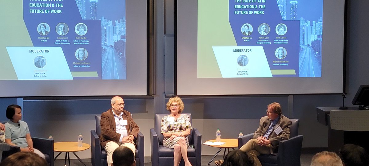 Happening now: Dr. Ruth Kanfer, the director of the Work Science Center at Georgia Tech (work21.gatech.edu), looking into the “future of work”: The future is now!