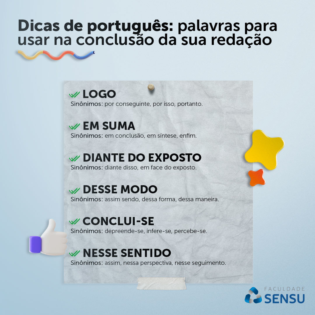 SINONIMOS PARA USAR NA REDAÇÃO ENEM