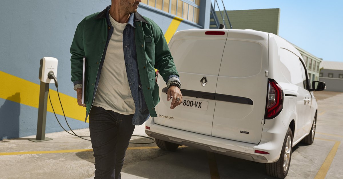 RenaultBeluxFr's tweet photo. commandez dès maintenant nouveau #Renault #KangooVan #ETECH 100 % #electric. redécouvrez la meilleure longueur de chargement de sa catégorie avec Sésame ouvre-toi par Renault® et son volume de chargement, jusqu'à 3,9 m3. https://t.co/ib2MsoJsVf