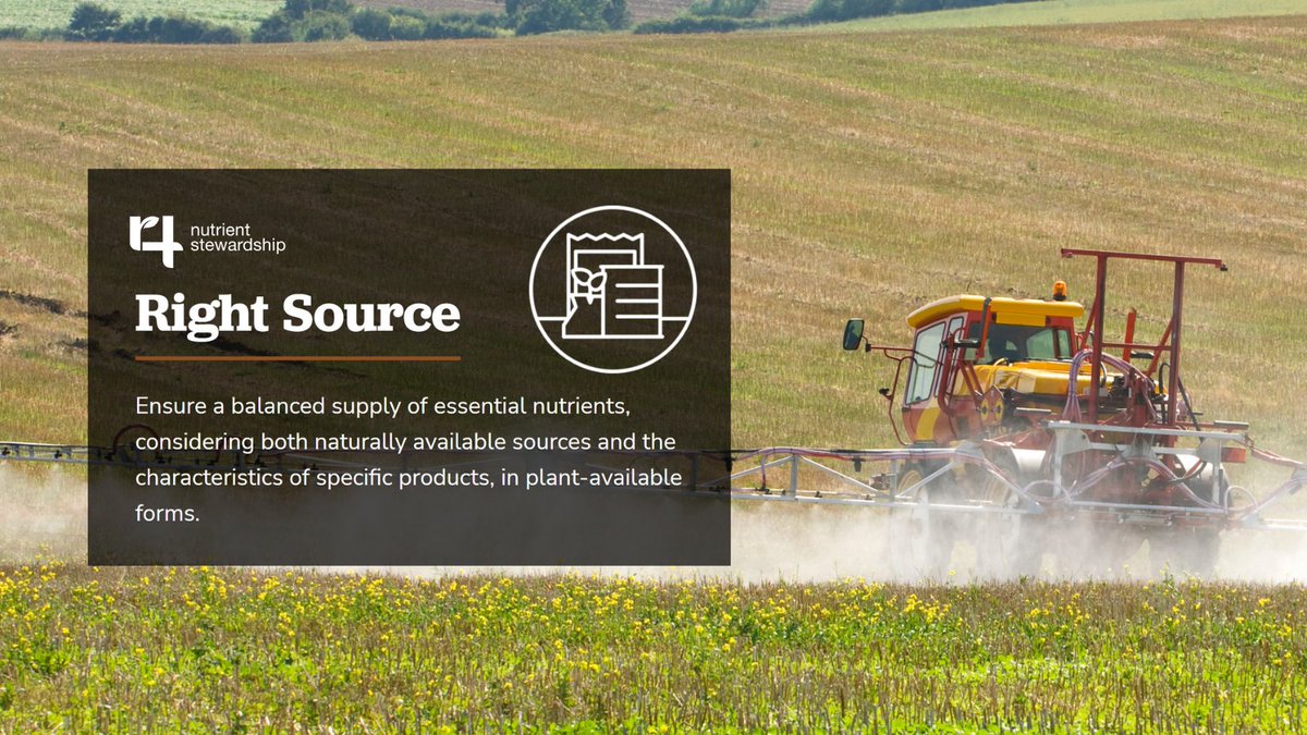 The concept of the 4Rs is simple: apply the right source of nutrient, at the right rate, at the right time and in the right place. The implementation of the 4Rs is knowledge-intensive and site-specific.

Learn more: 4rfarming.org/about-the-4rs/