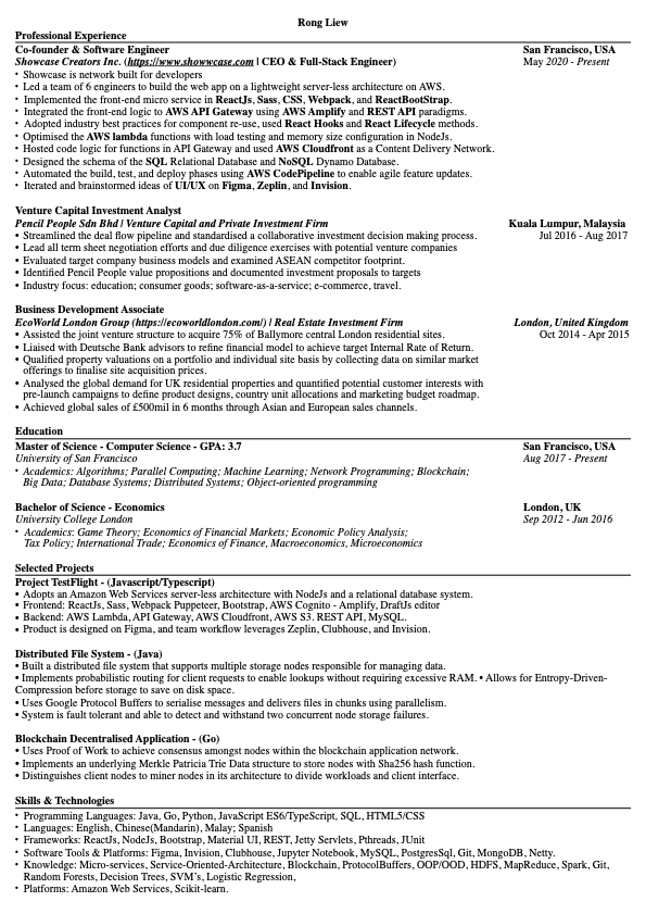 rong_showwcase's tweet image. Which resume would be better? 

A                                          B