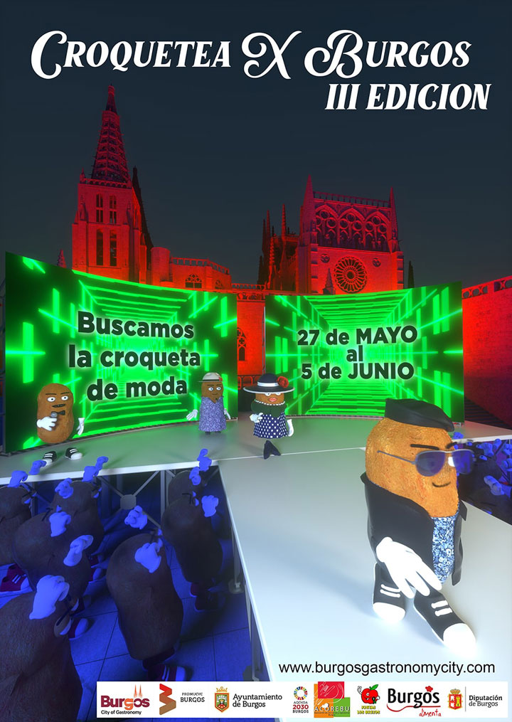 Cerca de 70 establecimientos de hostelería de la provincia burgalesa demostrarán su creatividad en la tercera edición del concurso ‘Croquetea por Burgos’, que tendrá lugar del viernes, 27 de mayo, al domingo, 5 de junio. #CroqueteaXBurgos #Burgos