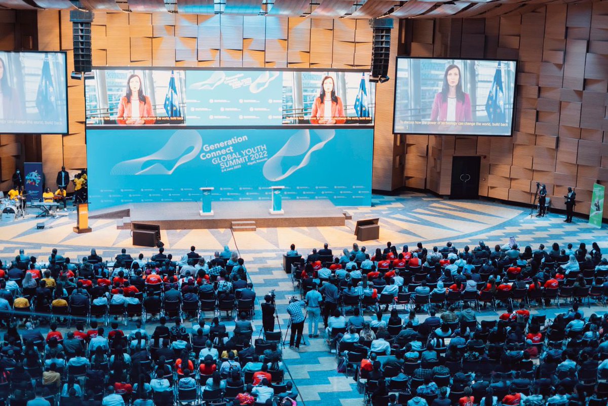 Today the inaugural ceremony of the #ITUWTDC -#GenerationConnect Global Youth Summit kick started.
Young people from 115 countries are gathered in Kigali to shape a safe, inclusive and sustainable digital future together.