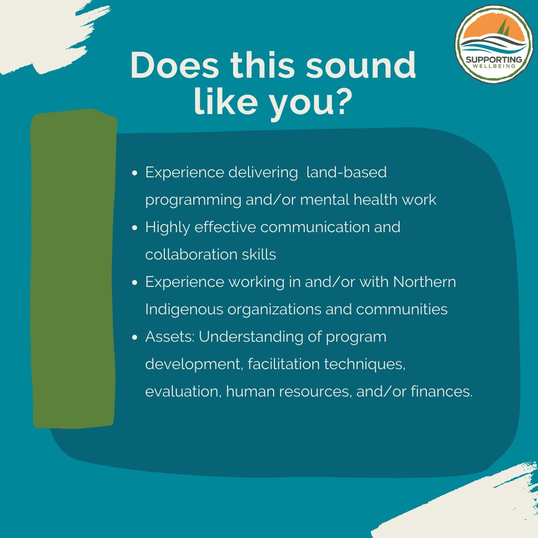 Supporting Wellbeing is an emerging training program that aims to provide tools and resources for land-based programmers to mitigate and respond to mental health challenges on the land. Apply today to join the steering committee or advisory council: airtable.com/shrhkmo2YBzV7H… #NWT