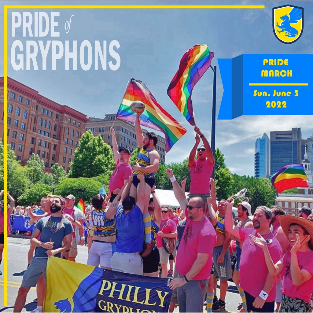 A #pride is a collective noun used to describe a group of lions and impressive birds. The Gryphons Pride will be marching this Sunday, June 5, 2022 alongside the #Philly #LGBTQIA+ community. Thankyou @phlpridecollective for bringing Pride back to Philly!