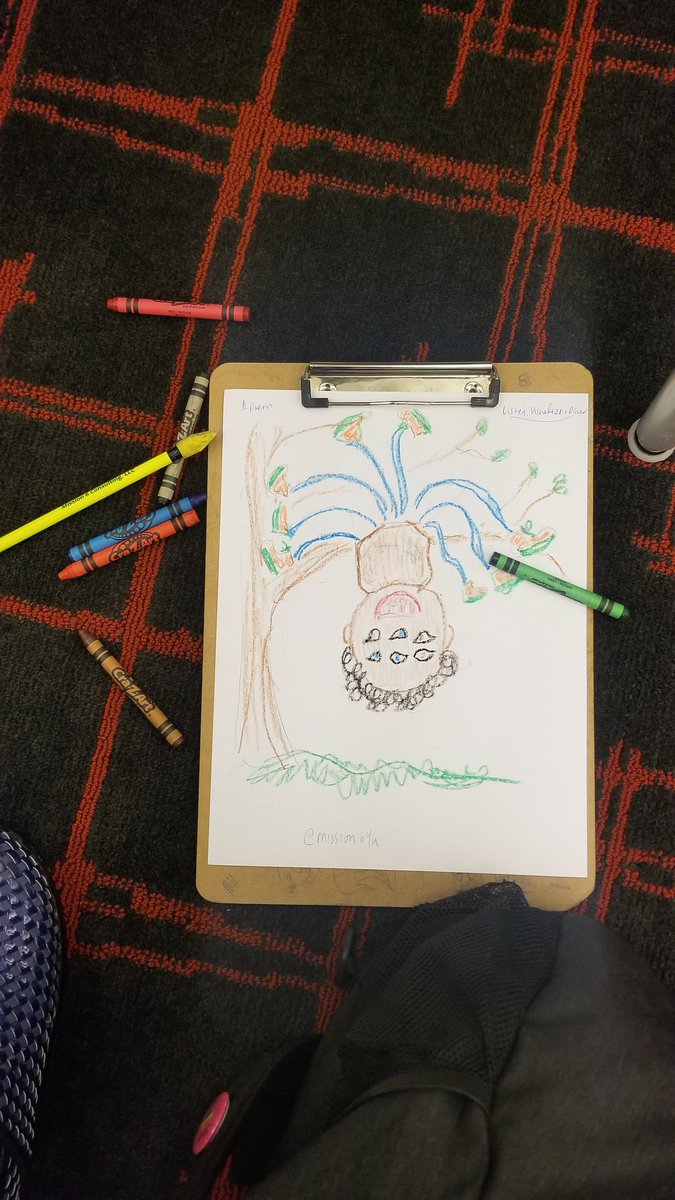 Loved the art of story telling activities &amp; literacy connections made at Chiquita Hughes' session today. Meet Gus!  #ChangingtheStory conference