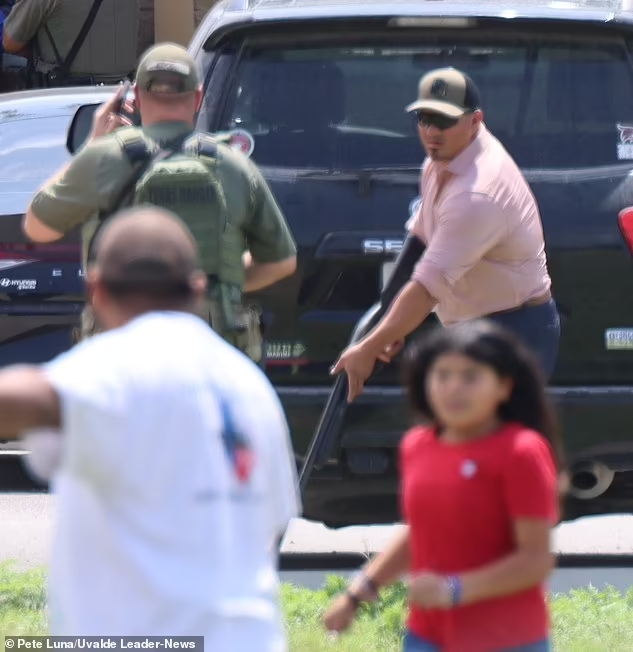 BREAKING: Photo of off-duty Border Patrol agent Jacob Albarado who borrowed a shotgun from his barber in the middle of a haircut and ran into the school in Uvalde with his wife and daughter inside