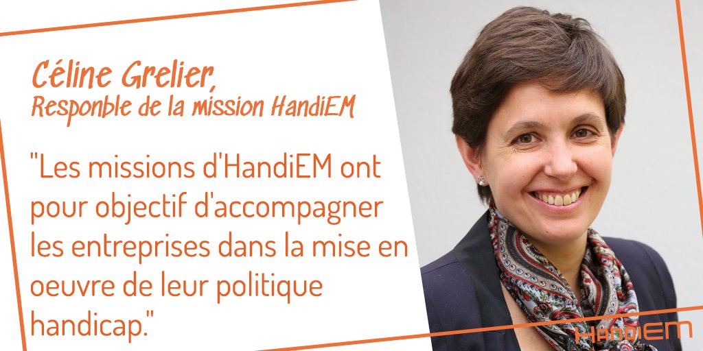 HandiEM_site's tweet photo. [#Handi #NotreEquipe] 👫 Travailler pour l'emploi des personnes en situation de handicap est un véritable engagement pour nos équipes, comme en témoigne Céline Grelier, responsable de la mission chez HandiEM. Découvrez son interview complète : https://t.co/f1FvDS0kJ1 https://t.co/wMeY1Sz35n