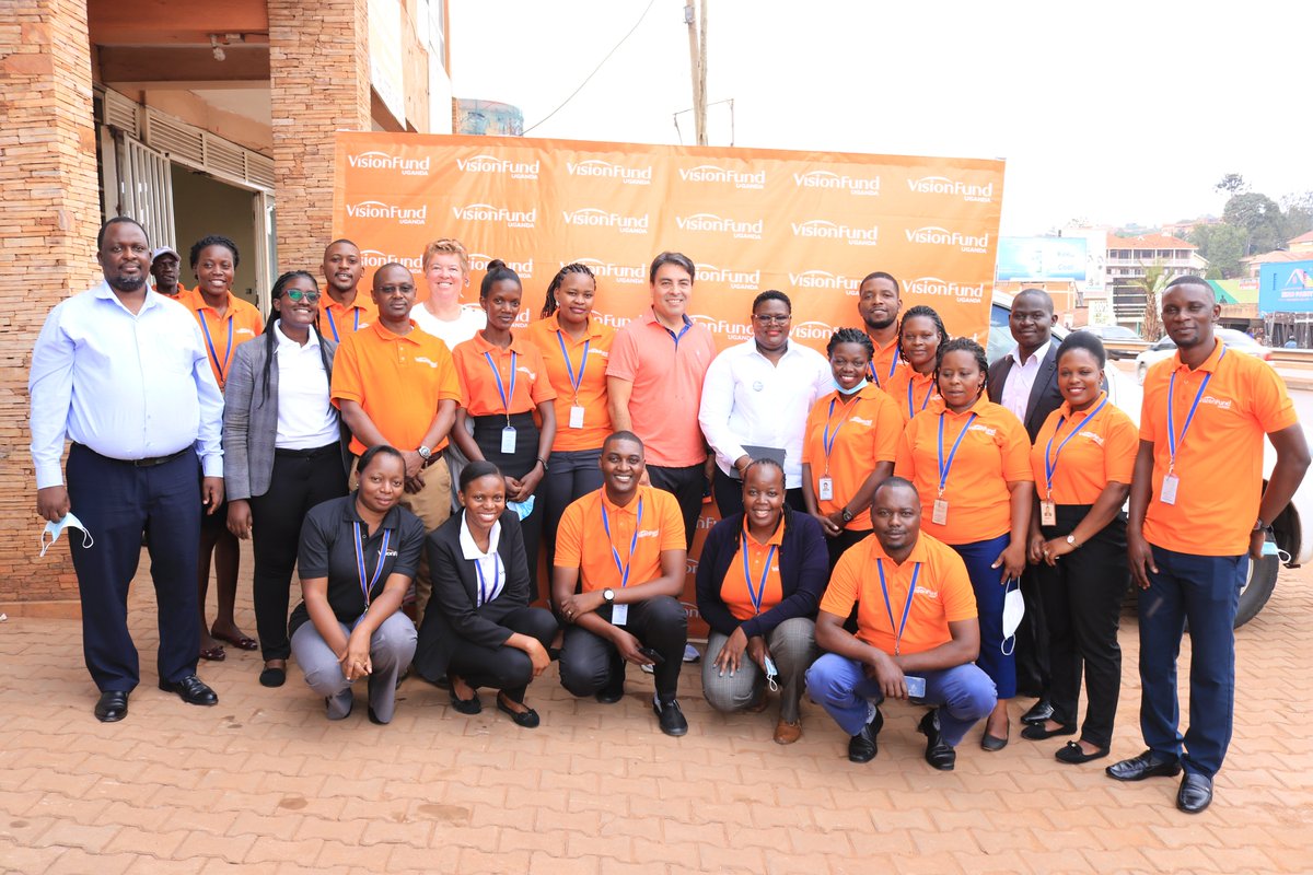 visionfundug's tweet photo. Today, the @VisionFund CEO and President met @visionfundug staff at Makerere Branch. He also visited a client, Mr. Kayiira Lutakome who is the director of Munyonyo Parents School. https://t.co/5Zq1IuBy35