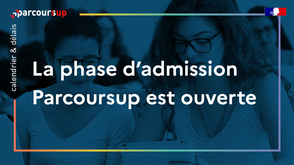 parcoursup_info's tweet photo. 📢 La phase d'admission #Parcoursup est ouverte!

✅ Les réponses des formations sont affichées dans votre dossier.

💡Le site est accessible dans un premier temps en consultation, vous pourrez agir sur votre dossier et consulter les indicateurs de liste d'attente dans la soirée. https://t.co/TCPaf7vrto