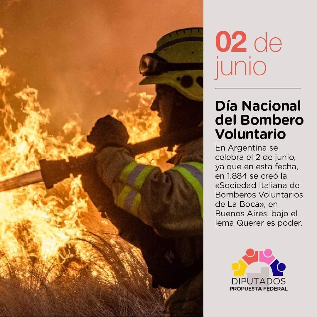 Feliz día! A todas y todos los bomberos voluntarios, que con valentía y amor al prójimo realizan tan maravillosa tarea. 

#DiaDelBomberoVoluntario