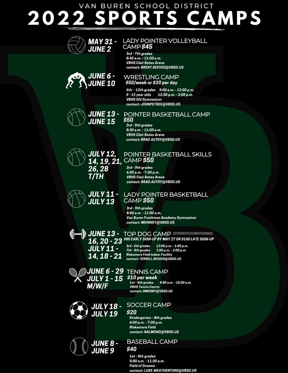 VBSDPointers's tweet photo. Volleyball is underway, but there is still time to sign up for several VBSD Summer Sports Camps. Register today! #PointerPride #PointerNation https://t.co/7kcQuP3RVP