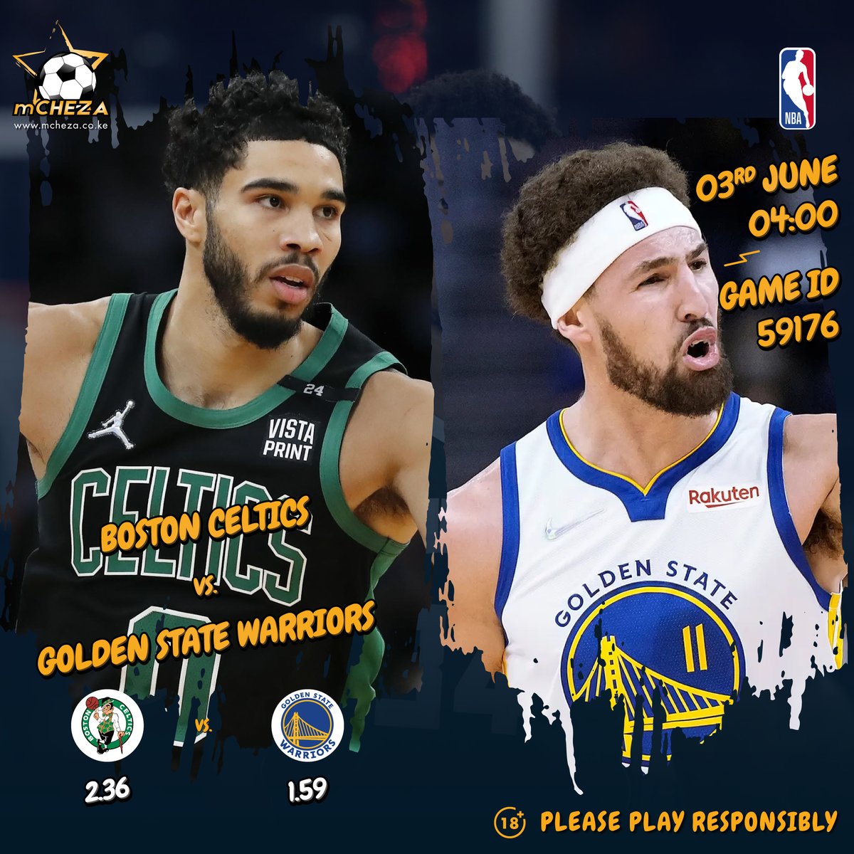 Mcheza_Care's tweet photo. It's built not bought in the NBA finals as veterans &amp; serial NBA Champions the Celtics will meet the industrious Warriors at the Chase Center on early morning Friday @ 4am.  Who will draw first blood?

#mCHEZAKE
#NBA75
#NBAFinals
#Warriors
#Celtics
#ChezaNamCHEZA
#ShindaNamCHEZA https://t.co/vzjAAiY9Ah
