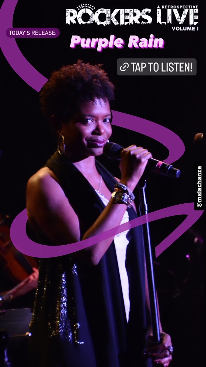 Stream @LaChanze 's PURPLE RAIN! 💜
lnk.to/roblv1

#RockersOnBroadway