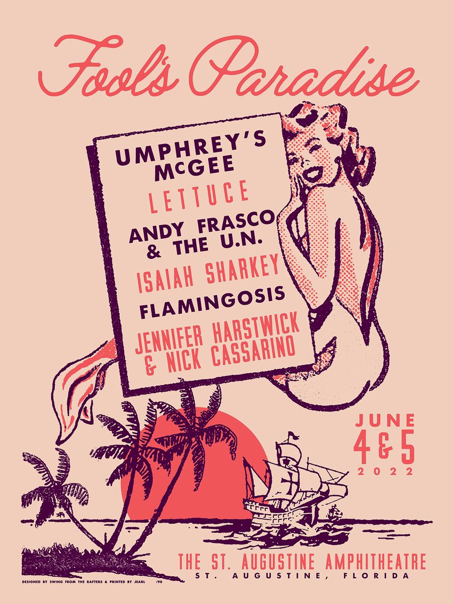 The official <a href="/foolsparadisefl/">Fool's Paradise</a> poster is here! 🌴 A limited quantity will be available at the merch booth while supplies last.