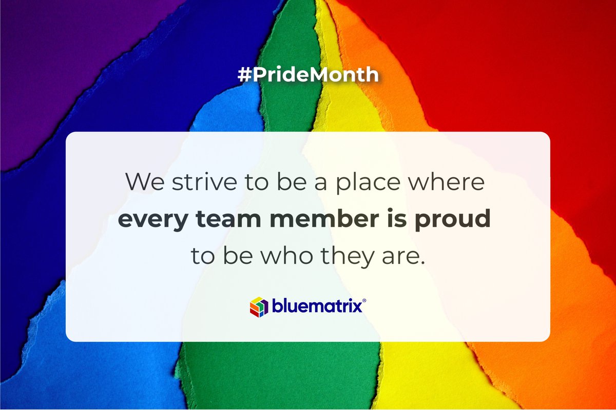 BlueMatrixTeam's tweet photo. At BlueMatrix, we are committed to supporting a culture of inclusion and belonging for every person - not just during #PrideMonth but every month. https://t.co/BtzI8SeNWd
