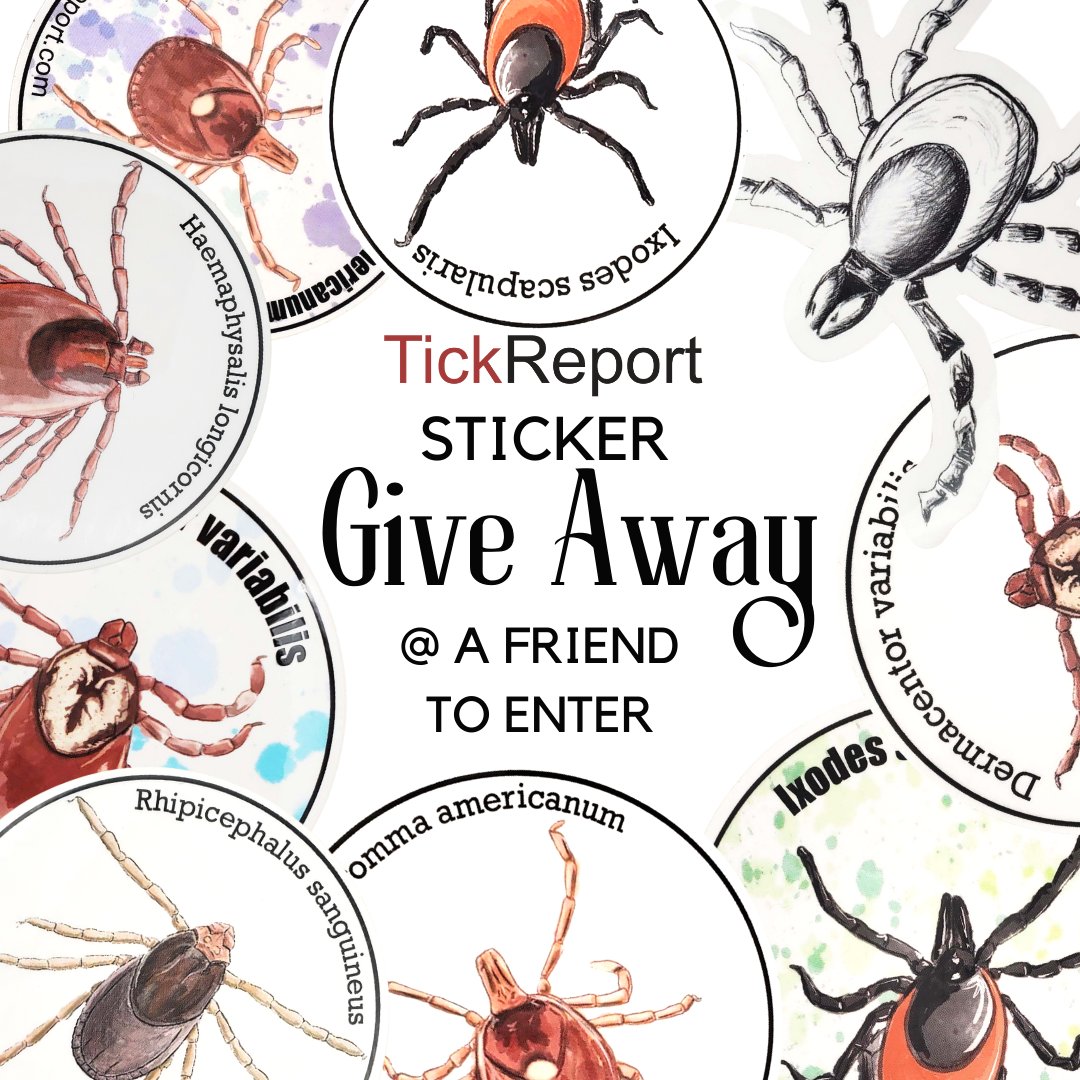 Calling all entomology and tick-borne disease enthusiasts! We're giving away 3" vinyl stickers featuring your favorite Villainous Vectors! Follow and share to enter. Winners will be drawn at the beginning of July.