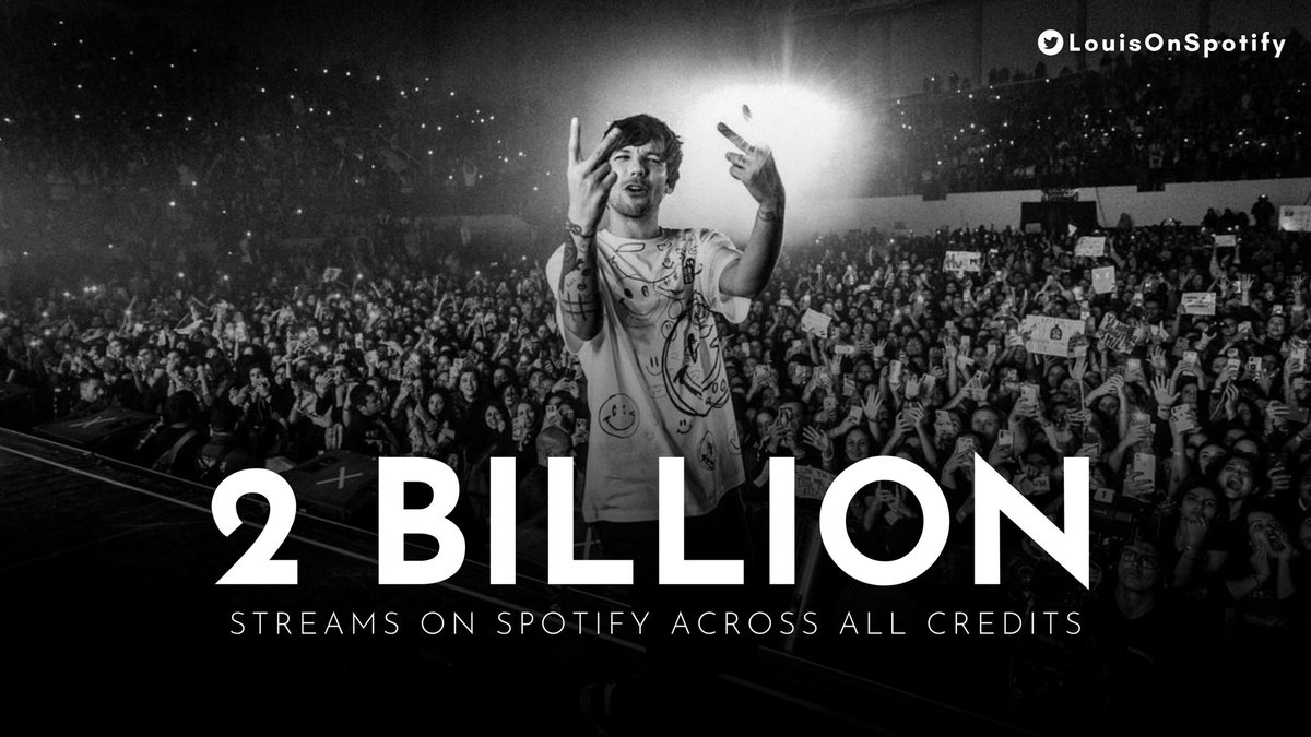 LouisOnSpotify's tweet image. .@Louis_Tomlinson has now surpassed 2 billion streams on Spotify across all credits!