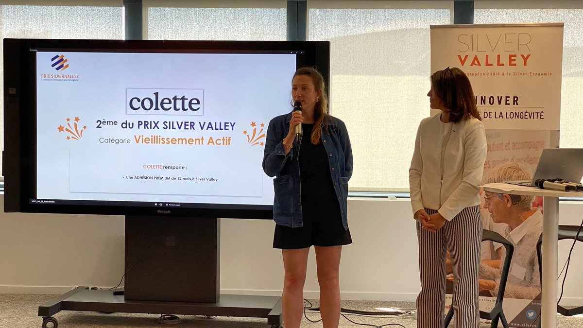 🥇🥈

Félicitations à #Domani et <a href="/ColetteClub/">Colette Club</a> qui remportent respectivement la 1er et 2ème place de la catégorie #VieillissementActif du #PrixSilverValley 👏

Nous sommes fiers de compter Domani et Colette parmi les membres de notre collectif 150 000 en 2030 !