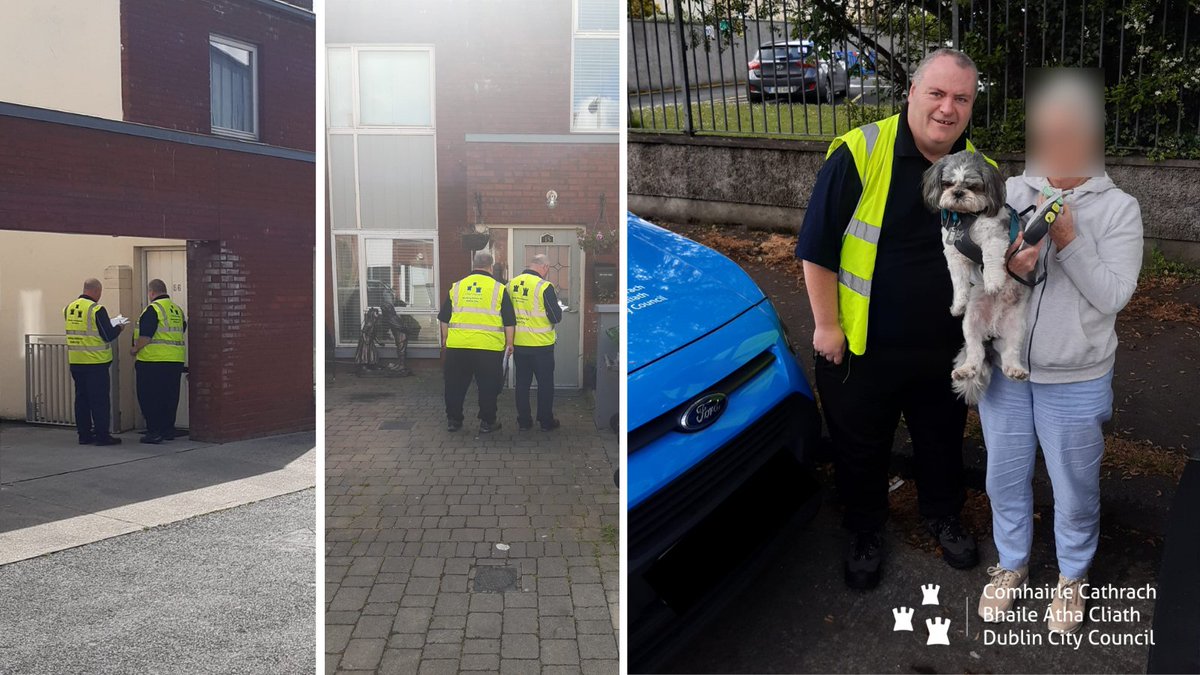 DubCityEnviro's tweet photo. Our Litter Wardens are out & about in the Kilbarrack area requesting information on how people dispose of their #waste & also distributing #binthepoo bags to dog walkers in the area. #BagItBinItπΎ #KnowYourAct #wastemanagement #litter #enforcement @DubCityCouncil #YourCouncil https://t.co/NI2TgE7iP8