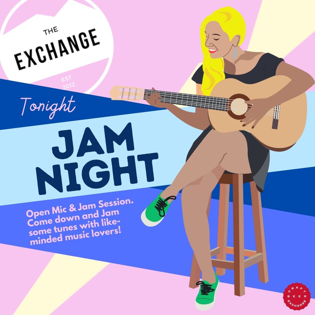 ExchangeArts's tweet photo. Jam Night / Open Mic tonight! Get on stage and show us your stuff, join in with others if you like! https://t.co/JNjmWaUOQg