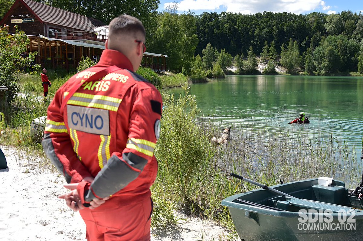 Sdis02's tweet photo. 🔎📚Formation zone de défense #NORD  @SecCivileFrance
Sur ces 3 jours, session d’entrainement #Cyno🐕‍🦺 dans l'#Asine 📍#Latilly
Pour travailler la coordination entre spécialités sur le sauvetage de personne avec les équipes complémentaires #drone🕹️ #cynotechnique🐺et #plongeurs🤿 https://t.co/rlySCbCTIj