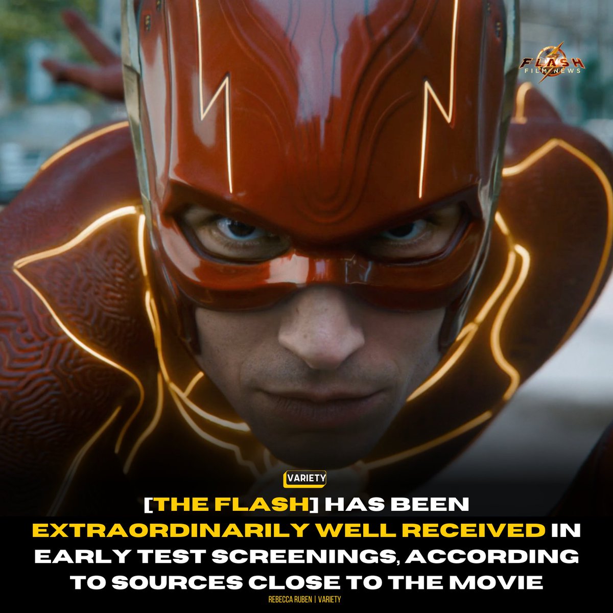 According to <a href="/Variety/">Variety</a>, THE FLASH has been “extraordinarily well received” among test audiences and Warner Bros. remains enthusiastic about the film believing it to be one of DC’s strongest theatrical efforts

[Link: variety.com/2022/film/news…]