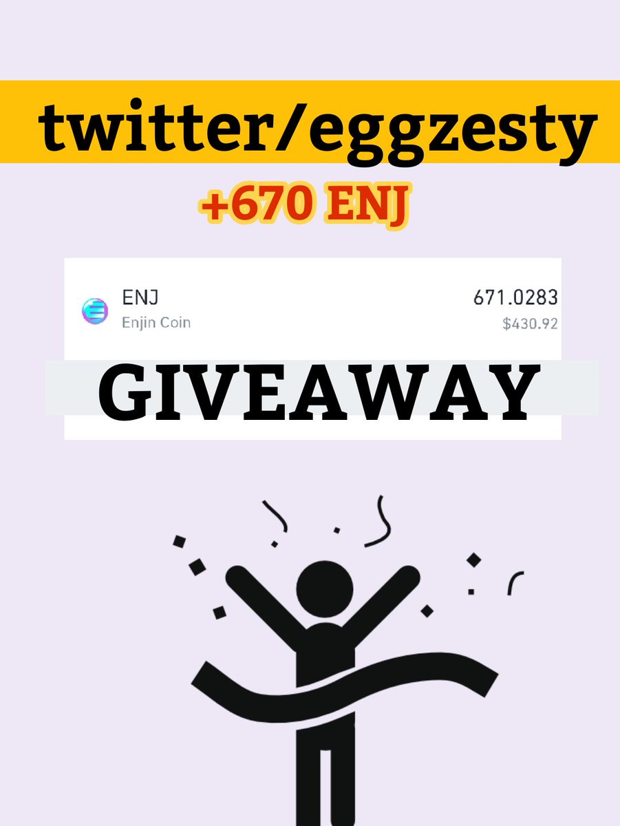 eggzesty's tweet photo. 🎁 #Gift &amp; #Giveaway 🎁

🏆671 $ENJ/1 winner🔥

⚔️Rules⚔️
1️⃣LIKE❤️- RT🔁
2️⃣Follow: @eggzesty w/🔔 on
3️⃣Tag 2 friends

🕐24H

#bitcoin #Giveaway #enjincoin #crypto https://t.co/6HHbrEw1x4