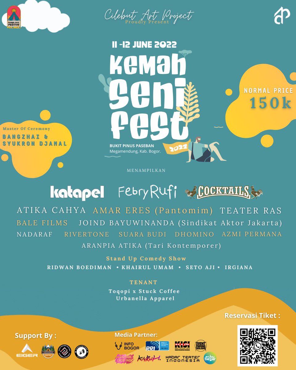 11 Juni nanti manggung di KEMAH SENI FEST 2022, Bukit Pinus Paseban, Megamendung, Kab. Bogor.

Kita bermusik, camping dan bertukar cerita disana. Tiket 150K include tenda (2 hari 1 malam) dan fasilitas lainnya. Periksa info di poster.
