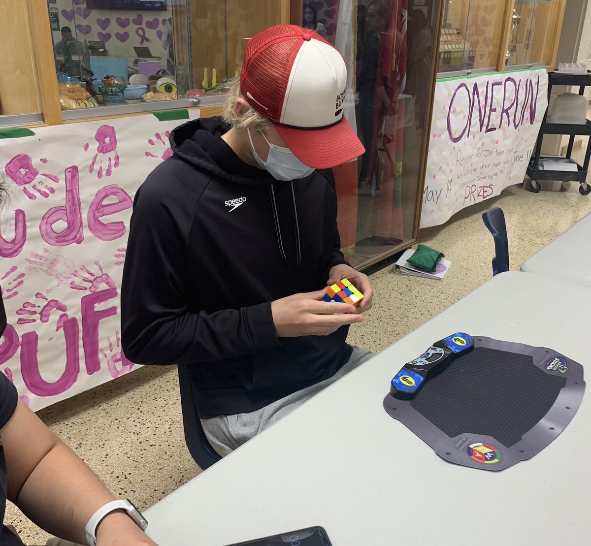 bantingbroncos's tweet photo. Onerun cubing competition today! Can you beat 14 seconds? #Onerun for #childcan https://t.co/zyE2rmcoU9