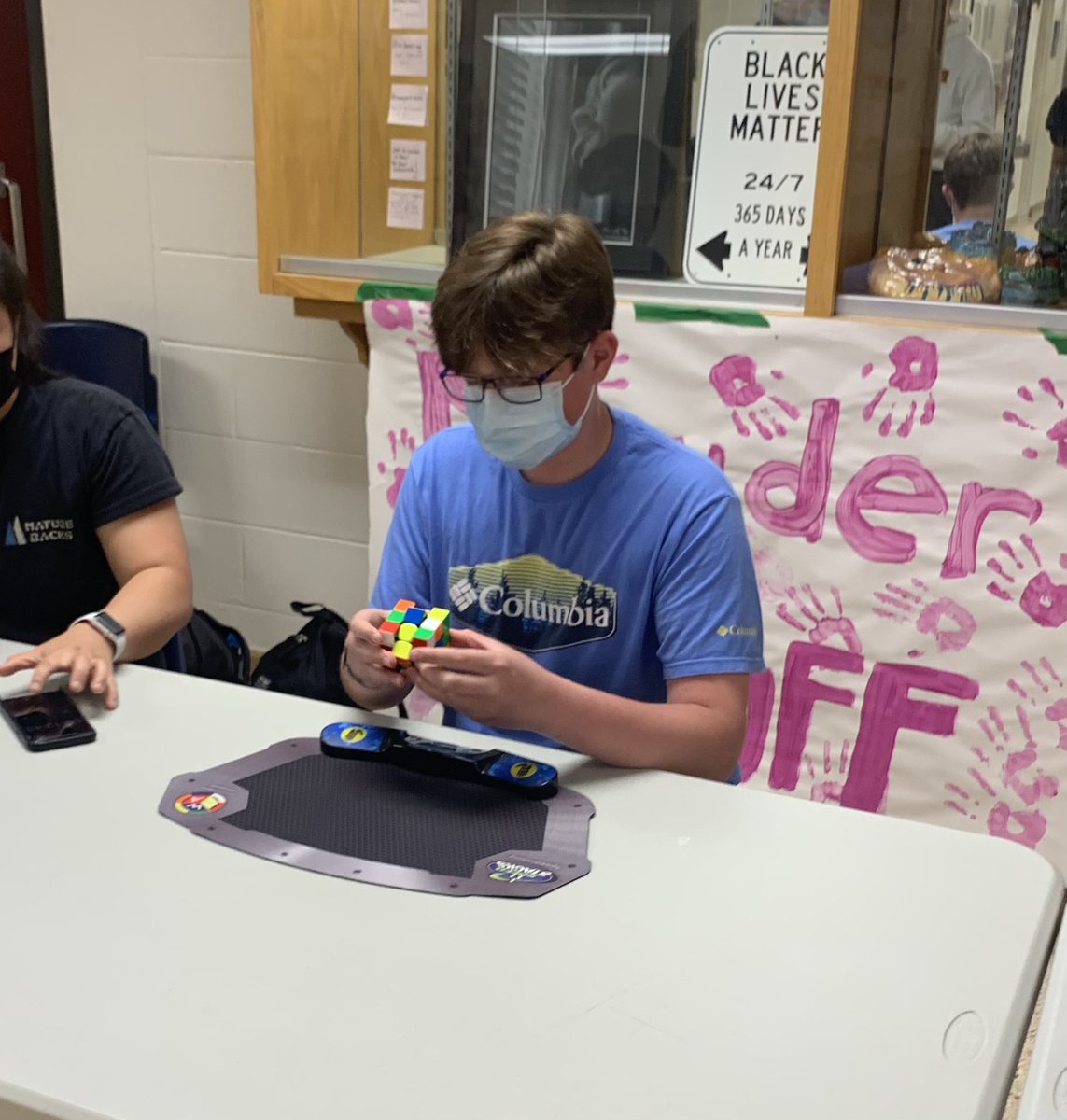 bantingbroncos's tweet photo. Onerun cubing competition today! Can you beat 14 seconds? #Onerun for #childcan https://t.co/zyE2rmcoU9