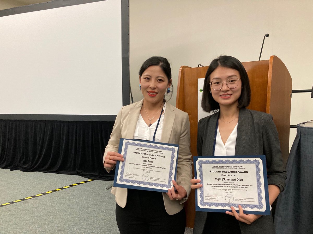 Susanna Qiao (@yujiaqiao) on Twitter photo #ACSM2022. Let’s spread the word about Aging/SHI-Aging interest group. We had great meetup yesterday and I’m so honored to win the student award this year(they have awards for postdoc as well. Remember to look out for our interest group next time! <a href="/NancyWGlynnPhD/">Nancy W. Glynn PhD</a> <a href="/AylandLetsinger/">Ayland Letsinger</a> #ACSM2022. Let’s spread the word about Aging/SHI-Aging interest group. We had great meetup yesterday and I’m so honored to win the student award this year(they have awards for postdoc as well. Remember to look out for our interest group next time! <a href="/NancyWGlynnPhD/">Nancy W. Glynn PhD</a> <a href="/AylandLetsinger/">Ayland Letsinger</a>