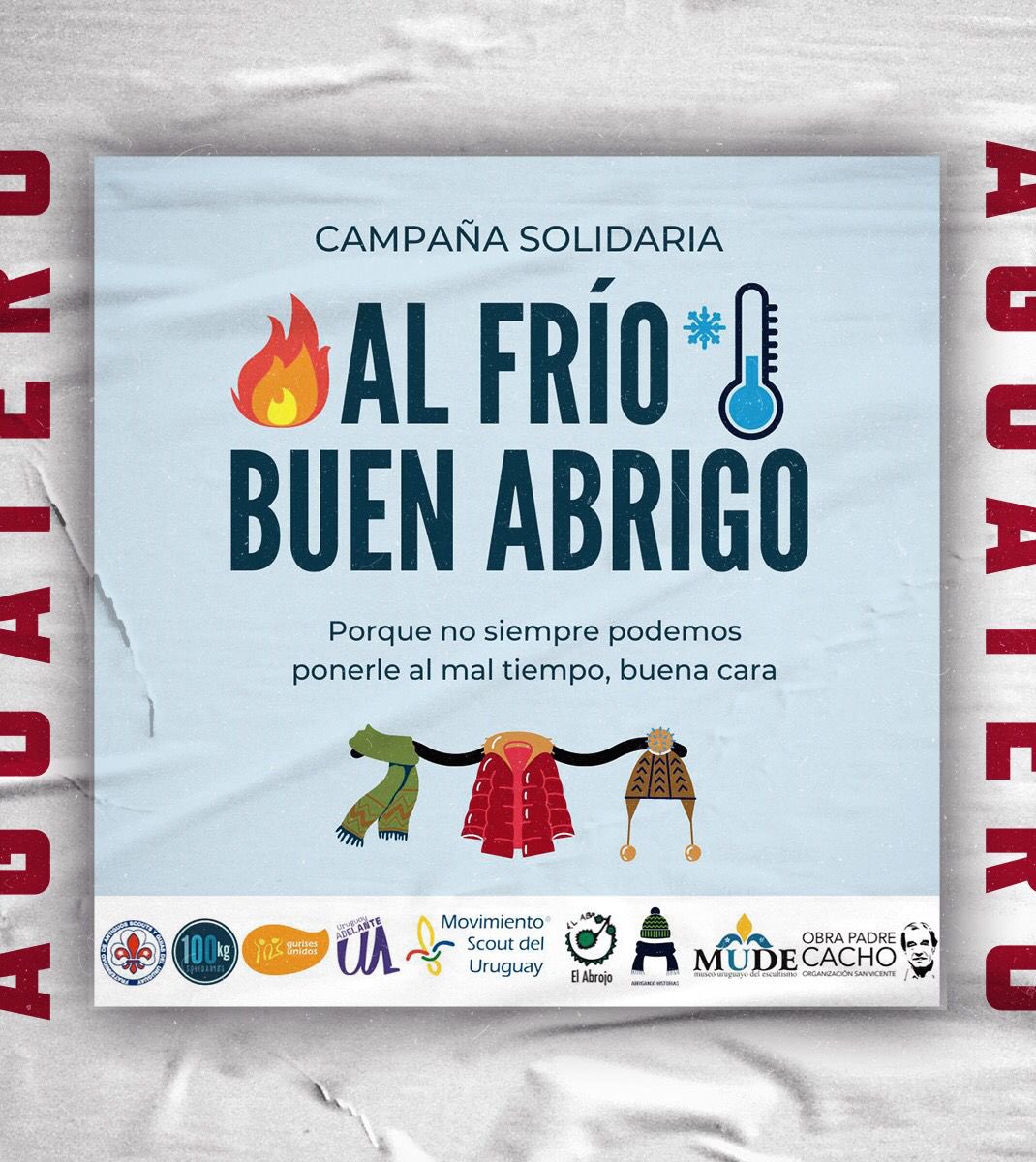 ☑️ CAMPAÑA SOLIDARIA DE ABRIGO

👉🏻 Recibimos tu ayuda en nuestra secretaría, de lunes a viernes de 13 a 20:30H. 

📌 Por más información: elabrojo.org.uy/al-frio-buen-a…

🔴🟢 #Aguada100Años