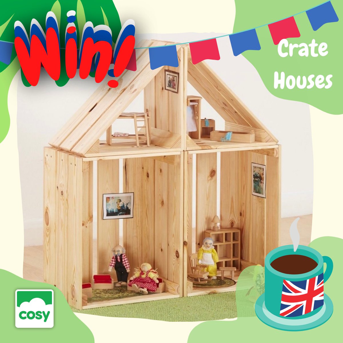 🇬🇧 Jubilee Giveaway! 🇬🇧

Create your own Buckingham Palace with a set of our wooden crate houses. To be in with a chance of winning, you need to…

🌈 Follow
🌈 RT
🌈 Tag some friends 

Giveaway closes at 11:59pm Sunday. Open to U.K. only. 

Good luck!

#Jubilee #jubilee2022