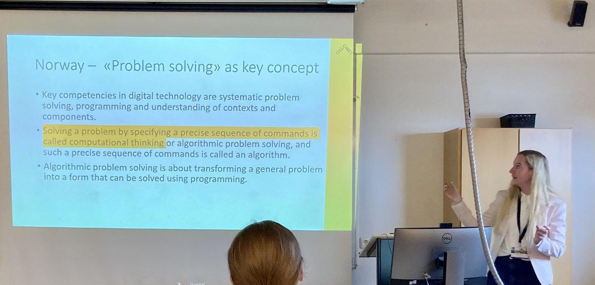 "Terms like (algorithmic) problem solving, #computationalthinking, and programming are used more interchangeably" in Norwegian policy documents compared to Denmark and Finland  <a href="/renate_andersen/">Renate Andersen</a> and the <a href="/mascot_project/">MASCOT - Math, Science and Computational Thinking</a> #Nera2022 <a href="/OsloMet/">OsloMet</a>