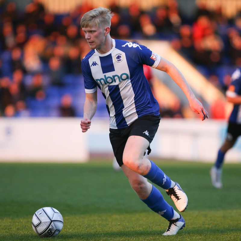ChesterFC's tweet photo. 3️⃣5️⃣ appearances
5️⃣ goals
🏆 Player of the Season
⚡️ An exceptional breakthrough year

🎫 @mattywilliams01 is signed up for 22/23, are you? Season Tickets are on sale now! 

#OurClub 🔵⚪️